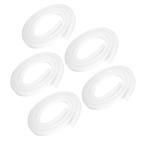 Five Pack Sponge Bar Replacement For Knitting Machines Keeps Tension Tight And Smooth Fits KH821 KH831 KH851 KH868 KH860 KH871 KH881 KH891 Pro Grade Spare Part For DIY Crafters And Knitters. Five white sponge bars, cloth-covered