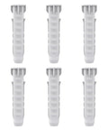 Concrete Wall Anchors For TV Wall Mount Installation Suitable For Concrete Or Brick Walls Durable Plastic Anchor Bolts 10x50mm White 6 Pack