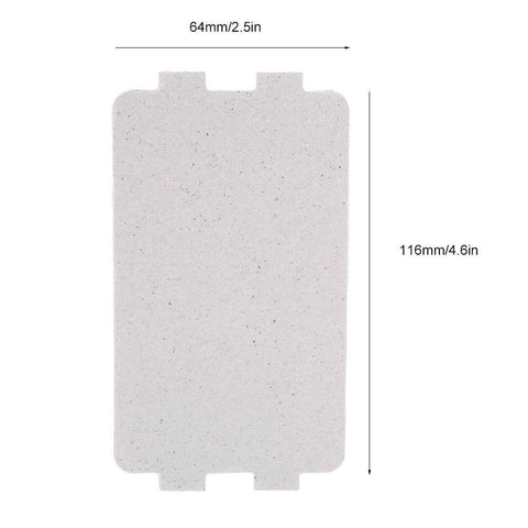 Microwave Waveguide Cover Mica Sheets 5 Piece Replacement Kit For Oven Heat Resistant Insulating Shield dimensions shown