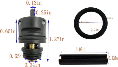 910450 Pro Grade Nailer Overhaul Kit Compatible With FC350A Type 1 Type 2 FR350A And FM350A Nailer Replacement Parts dimensions