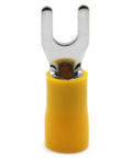 Insulated Fork Spade Wire Connectors For Heavy Duty Electrical Crimp Terminals SV5.5 4 12 10 AWG 4.0 6.0 Mm Copper Terminals In Yellow