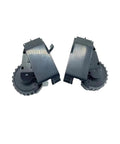 Heavy Duty Ride Upgrade Direct Swap Smooth Rolling Left And Right Drive Wheels For Robot Vacuum Cleaners Universal Replacement Module in black.