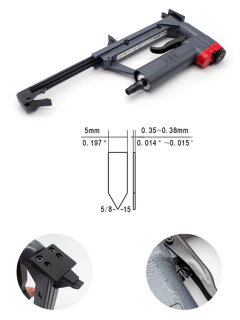 Beefy Pneumatic Picture Frame Nail Gun And Portable Air Stapler For Photo Mirror Framing Heavy Duty Handheld Pin Nailer With Easy Pressure Adjustment Slick No Fuss Operation For Smooth Diy Work