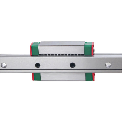 Pro Grade MGN9 Miniature Linear Guide Rail System With Smooth Motion Carriage, front view of MGN9H block, 200mm length