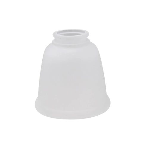 Transitional Style Bell Shaped Frosted Replacement Glass Shade with Easy Install for Ceiling and Vanity Lights, single shade view.
