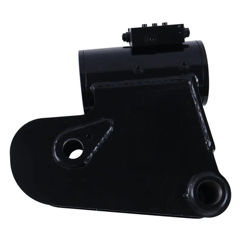 Top Drawer Hydraulic Rotary Actuator For JLG 400S And 460SJ Boom Lifts side view showing cast steel body and rotation mechanism.