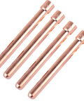 Heavy Duty 4 Pack TIG Welding Torch Collets Kit 10N22 Through 10N25 Fits WP17 WP18 WP26 Air Cooled Torches Copper Gas Lens Nozzles For 1mm To 3mm Rods showing four copper collets
