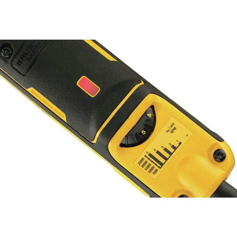Heavy-Duty Brushless Die Grinder With Kicker Power And Smooth Variable Speed From 7500 To 25000 RPM Features Lock-On Paddle Switch For Sweat-Free Grinding Plus 1/4 Inch Collet And Reducer Sleeve For Quick Bit Swaps On Any Project.