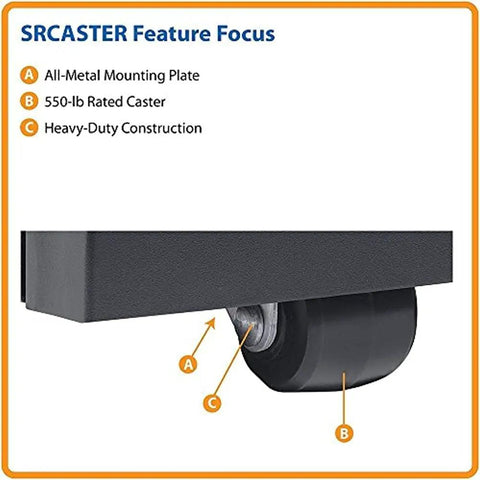 Heavy Duty Rolling Caster Kit For Four Post Server Racks Offers Smooth Rollin Mobility With Rock Solid Build Features Five Fifty Pound Load Rating Per Wheel Includes Mounting Hardware And No Sweat Setup Guide For Quick Glide On Any Rack Frame
