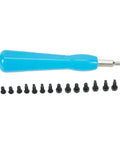 Replacement Security Screws And Screwdriver Kit For Video Doorbell Series Including Doorbell 2 And Pro Made From Carbon Steel And ABS Black And Blue Finish Includes 16 Screws And Double End Bit For Easy Install And No Fuss Mount.