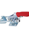 Hefty Jiawu 4 Pc Toggle Clamps Set For Heavy Duty Welding And Metal Fabrication Projects Featuring Easy Latch Grip Up To 360 Pounds holding power, single clamp with red ergonomic handle.