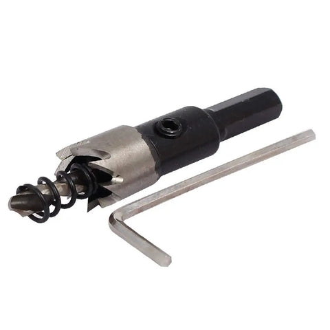 HSS Spring Loaded Hole Saw Set 14mm Cutter And 14mm Hole, 68mm Length, 5mm Pilot Drill Bits, 2 Pack With Hex Wrenches