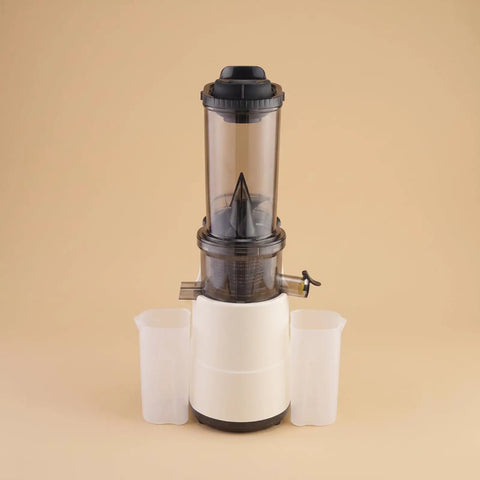 Baoblaze Vertical Cold Press Juicer, Masticating Extractor With Pulp And Juice Separation. Includes two collection cups.