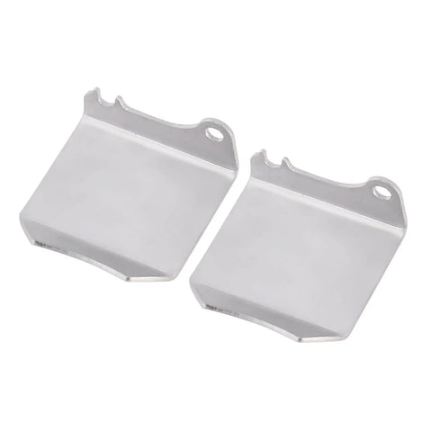 14g Stainless Steel Skid Plate Chassis Armor and Axle Protector for TRX4M shown in polished finish, pair view