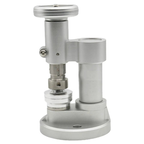 Tabletop Watch Case Press for Quick Battery Replacement, Aluminum Silver Tool Ideal for Professional Watchmakers and Horology Enthusiasts