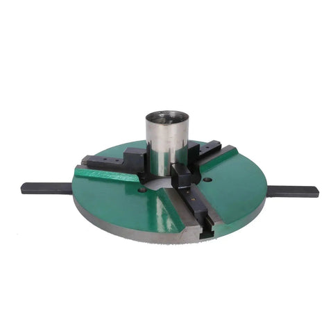 Heavy Duty WP400 400Mm Welding Clamping Chuck With Sturdy Handle For Precision Work Positioning And Rock Solid Reliable Metal Fabrication Shop Projects, green round clamping chuck for welding, four adjustable jaws.