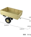 Rock Solid One Twelfth Scale Unimog Rc Truck Cargo Trailer Drop In Replacement Parts Heavy Duty Green with dimensions and wheels.
