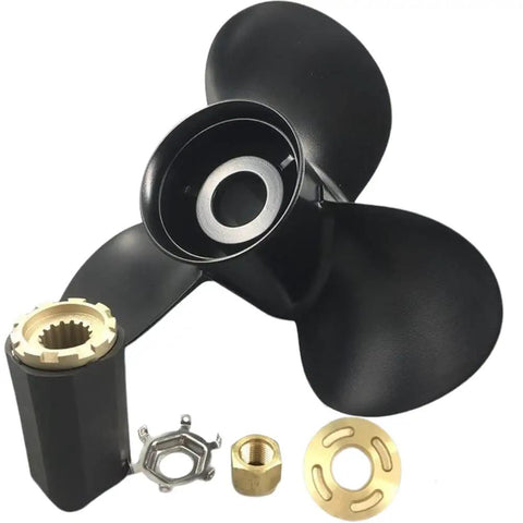 12 3/4 Inch Aluminum Outboard Propeller 21 Pitch 3 Blade 15 Spline Right Hand Rotation Compatible With Mercury Outboard Engines 40 HP To 140 HP Permanent Hub Washer Included Beefed Up For Smoother Faster Acceleration