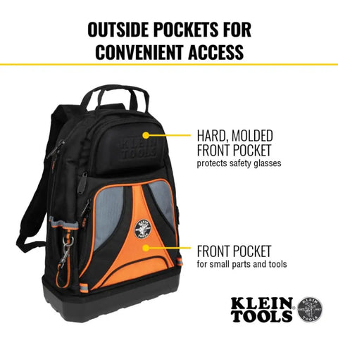 Beefy Heavy Duty Tool Backpack Pro with 39 Pockets and Molded Bottom for Big Power Tool Storage, Tradesman Level Tool Bag
