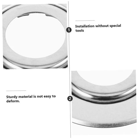 20 Pieces Stainless Steel Fire Sprinkler Escutcheon Plates showing sturdy design and installation tips for decorative use.