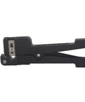 Versatile Adjustable Wire Striper Hand Tool With Multiple Blade Options For Precise Cable Peeling, compact 9cm black tool for electrical work.