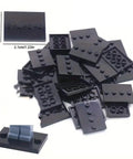 Mini Figure Display Stand Set With 50 Pieces Classic Bracket Plate 3x4 Four Studs Compatible With Lego and Other Brick Brands