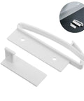 5 Pack Invisible Childproof Drawer Locks For Cabinets And Furniture, Damage Free Adhesive Latches, white set shown flat