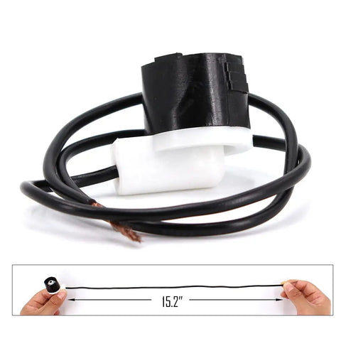 Universal Brake Proportioning Valve Wire Sensor And Wiring Harness Compatible With Pv2 Pv4 Pv6 Systems, black and white connectors with 15.2-inch cable.