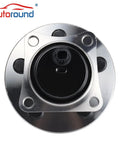 Front view of 512403 Beefed Up Rear Wheel Hub And Bearing Assembly for Toyota Corolla, Matrix, Pontiac Vibe with ABS, 5 Lug