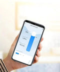 Smartphone displaying WiFi Tank Level Monitor Sensor With Ultrasonic Contactless Readings IP67 Waterproof 10Cm To 3M Range app