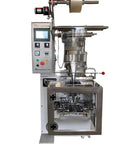 Solid Granular Powder Beverage Filling Sealing Printing Machine With Motor For Premade Pouches Doypack Cup Filler Volumetric Scoop System front view