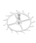 Pro Grade Escape Wheel For Watch Movement Replacement, Alloy Silver Repair Part, ideal for professional watch repairs.