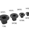 Huge Savings On These Compact Low Profile Socket Adapter Sets Made From Heat Treated Steel For Impact Drivers To Hit Tight Spots With Ease And Strength In Your Garage. 4-piece heat-treated socket adapters, 1/4 to 1 inch, displayed in sizes