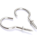 Heavy Duty Bulk Pack Of One Hundred Rock Solid Steel Eye Screw Ceiling Hooks For Indoor Outdoor Wall Hanging Art Decor And Keys Top Notch Build No Sweat Install, two steel eye screw hooks