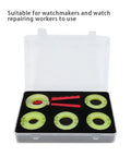 5 Piece Bezel Opener Tool Kit For Watches With Precision Gear Ring Opener And Elastic Rubber Band Safety in open case