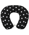 Polka Dot U Shaped Travel Pillow With Memory Foam Core For Naps On Planes Cars And At Home Or In The Office Providing Cervical Neck Support