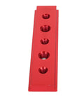 Cut Like Butter 100Mm T Slot Miter Track With Holes Aluminum Alloy Woodworking Gutter Electric Circular Saw Workbench Fixture Guide Pro Built Tough Smooth Slick Red, profile view showing red aluminum track with threaded holes.