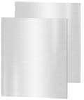 Front view: two 4x6 in 304 stainless steel sheets, 1/16 in thick