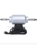 Hassle Free Portable Dental Jewelry Polishing Lathe With Quiet Vacuum Buffer Grind Rig For Smooth Metal Finishing And Rock Solid Gemstone Work On Standard 110V, compact design with motor and dual points.