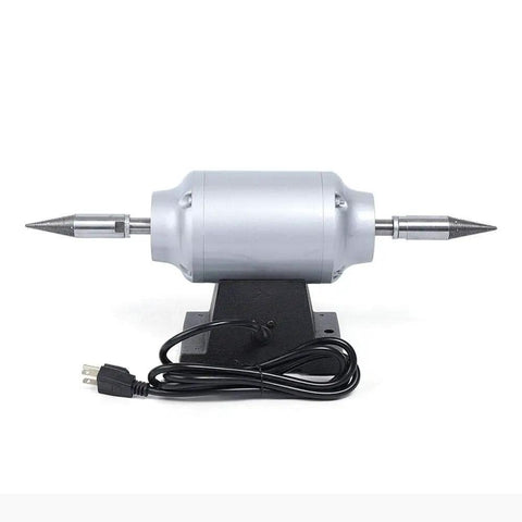 Hassle Free Portable Dental Jewelry Polishing Lathe With Quiet Vacuum Buffer Grind Rig For Smooth Metal Finishing And Rock Solid Gemstone Work On Standard 110V, compact design with motor and dual points.