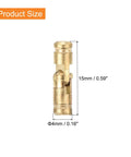 Visible product of Invisible Brass Barrel Hinges 12 Pack Concealed 15x4mm for DIY Keepsake Boxes Cabinets, showing size details.