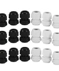 One Stop 45 Pack Cable Gland Kit Waterproof Plastic Glands Adjustable 3 To 15mm Includes PG7 PG9 PG11 PG13.5 PG16 PG19