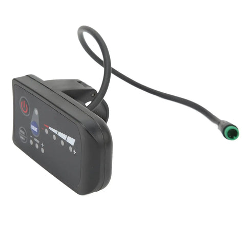 Side view of All In One 48V LED Power Level Display Meter With Speed Control For Electric Bicycles And Mountain Bikes Durable ABS Housing