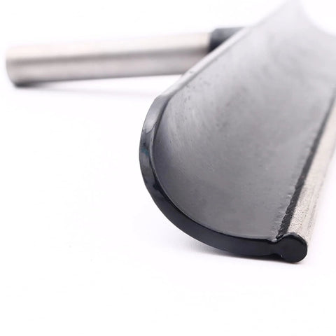 12-inch stainless steel lathe tool rest for woodworking; close-up view shows 1-inch post diameter.