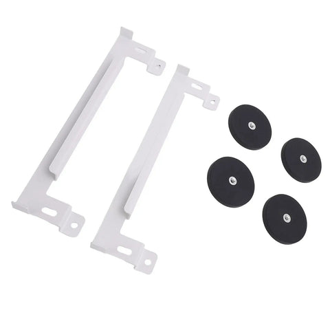 Space Saving Metal Mounting Bracket for RV Boat and Aircraft White Magnetic Satellite Car Mount Kit with four suction cups.