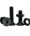 All In One Flat Head Hex Socket Screw Nut Kit For M6 Bolts And Nuts Heavy Duty Hardware Set with black flat head screws and nuts
