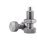 Top Shelf Stainless Steel Spring Plunger Featuring A Knurled Grip Knob And Self Locking Design For Effortless Retraction Includes An M16 Mounting Screw And Nut For Heavy Duty Applications That Will Stand The Test Of Time.