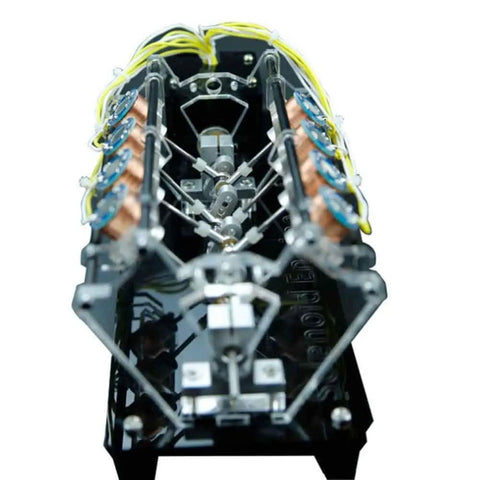 8 Coils Brushless Motor Educational Model For Physics Demos On Acrylic Stand With LED Light and Wiring