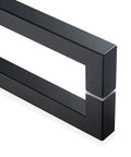 Heavy Duty Commercial Grade Push Pull Door Handle Made From 304 Stainless Steel 900mm 36 Inch Length 1.2mm Thick Matte Black Finish