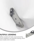 Heavy Duty Stainless Steel Trapezoid Angle Bracket with pre-drilled holes for shelving and furniture joints